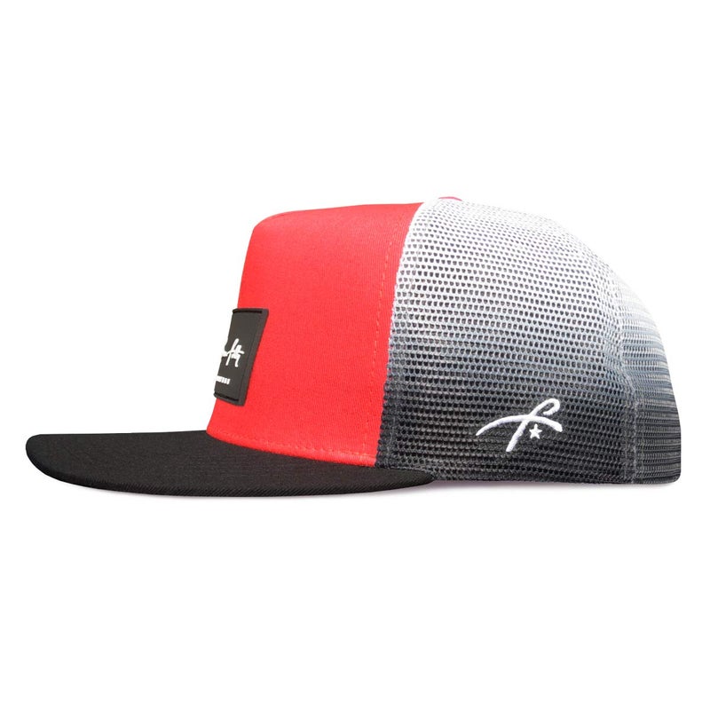 Grace Folly Trucker Hat for Men & Women. Snapback Mesh Caps (US, Alpha, One Size, One Size, Red & Black with Fade) - Image 1
